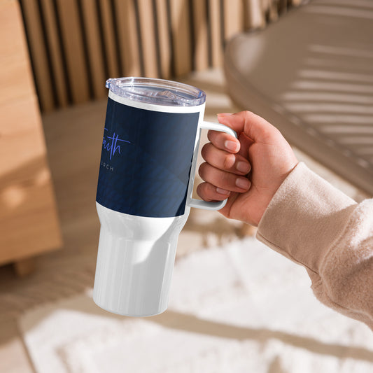 Merchandise: Living Faith - Travel Mug with a Handle