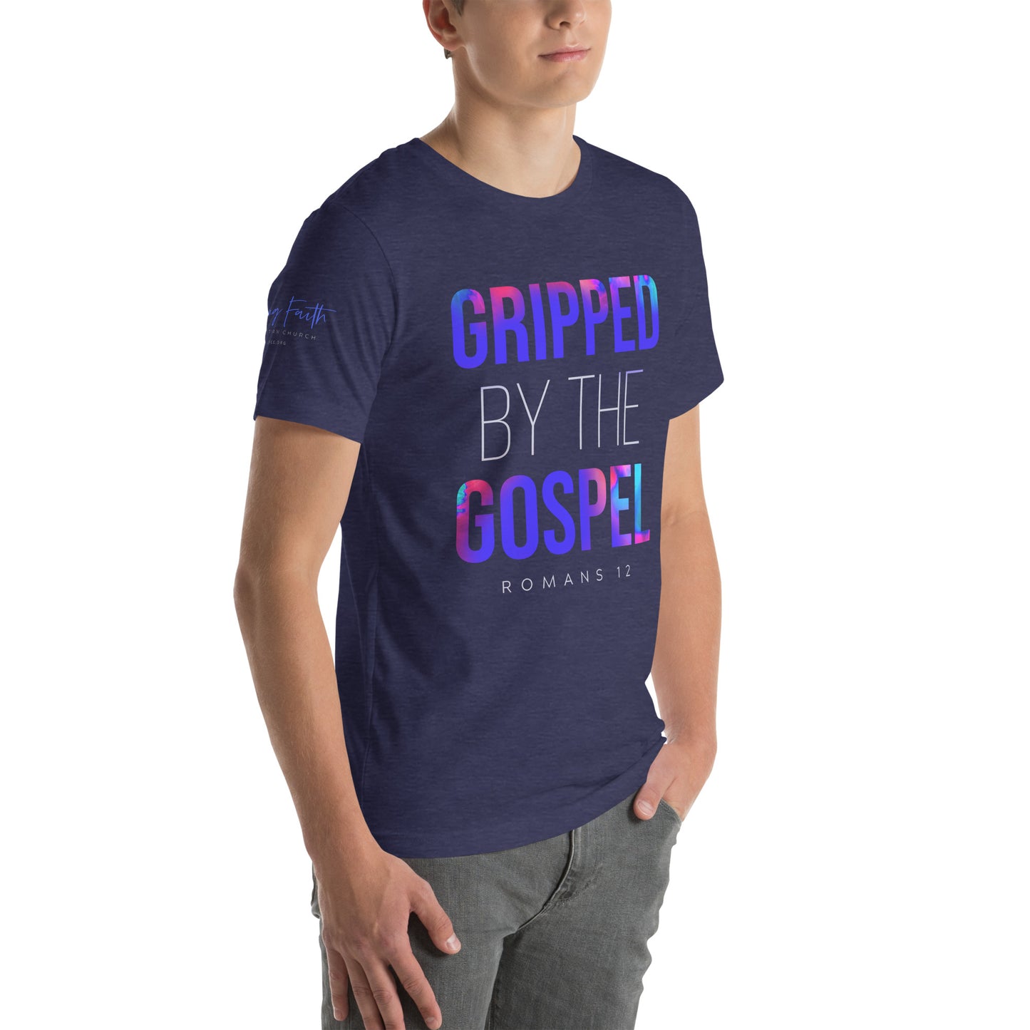 Apparel: Gripped By The Gospel (Full Color) - Unisex t-shirt