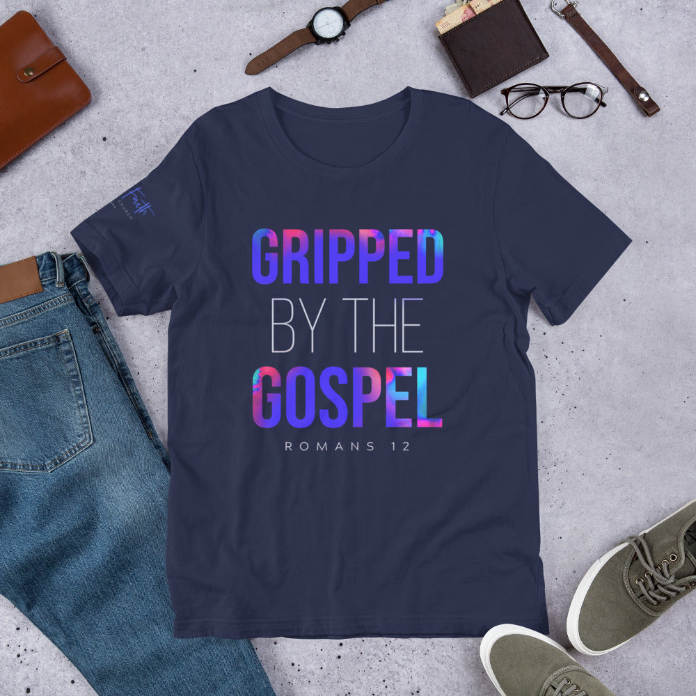 Apparel: Gripped By The Gospel (Full Color) - Unisex t-shirt