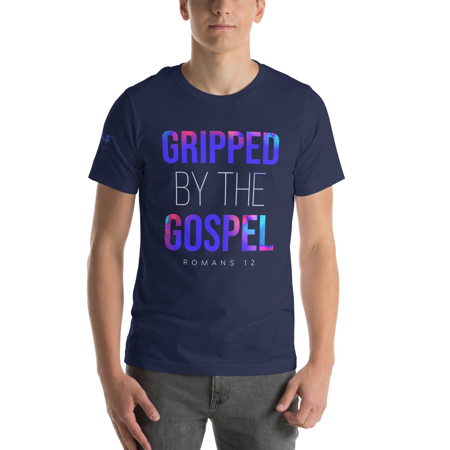 Apparel: Gripped By The Gospel (Full Color) - Unisex t-shirt
