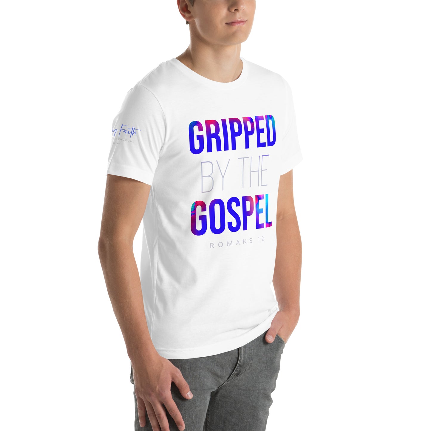 Apparel: Gripped By The Gospel (Full Color) - Unisex t-shirt