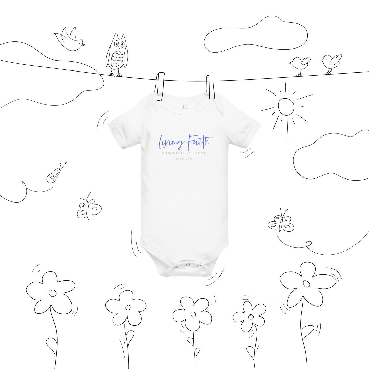 Apparel: Living Faith - Baby Short Sleeve One Piece