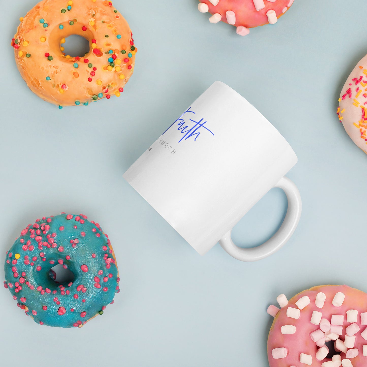 Merchandise: Living Faith Logo - White Glossy Mug