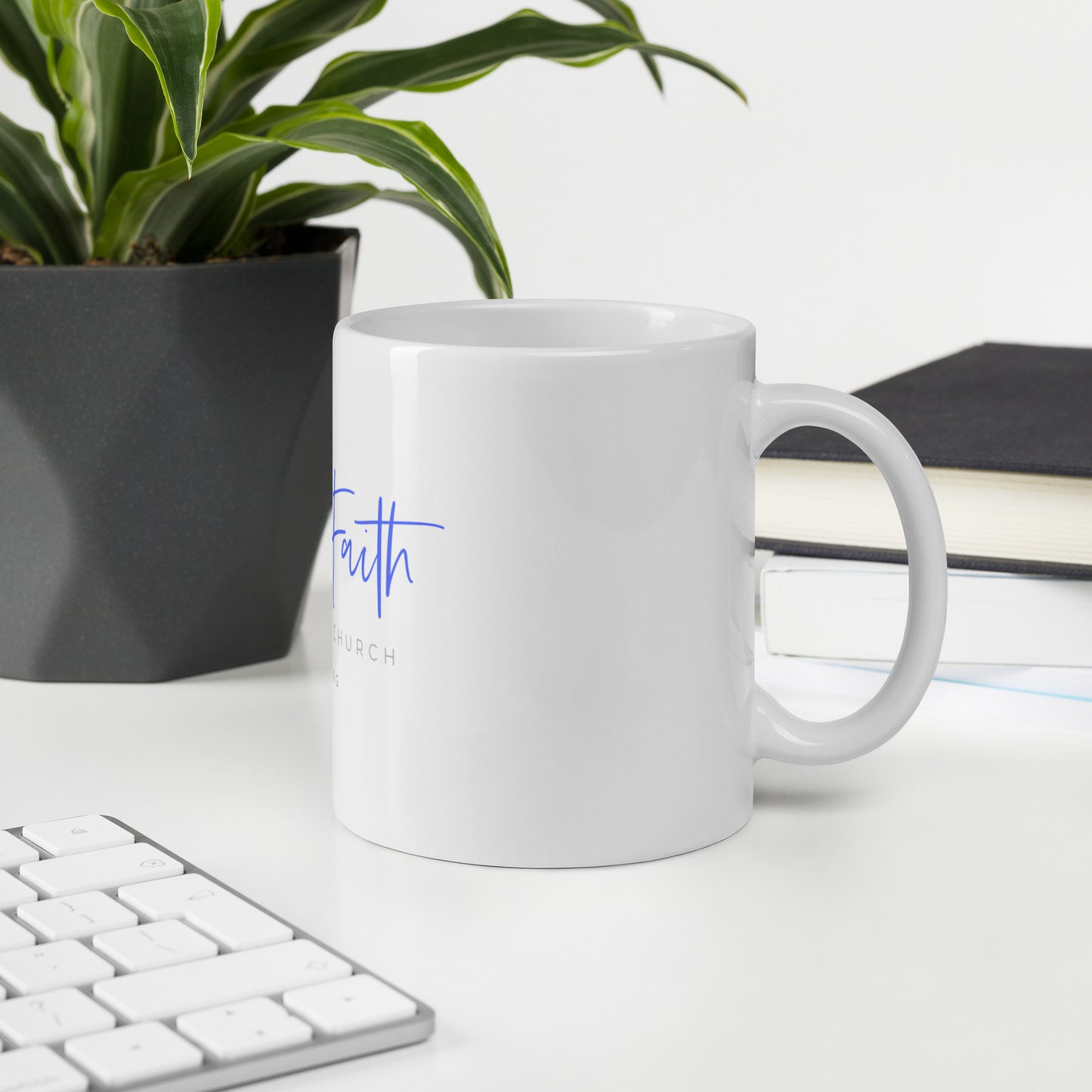 Merchandise: Living Faith Logo - White Glossy Mug