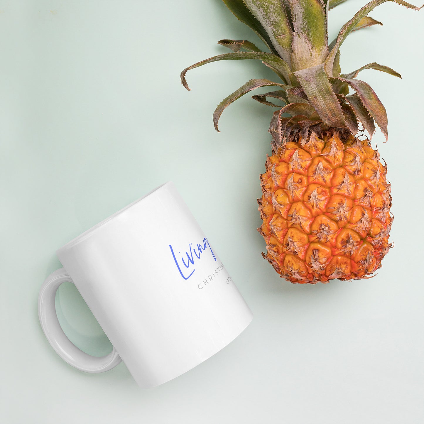 Merchandise: Living Faith Logo - White Glossy Mug