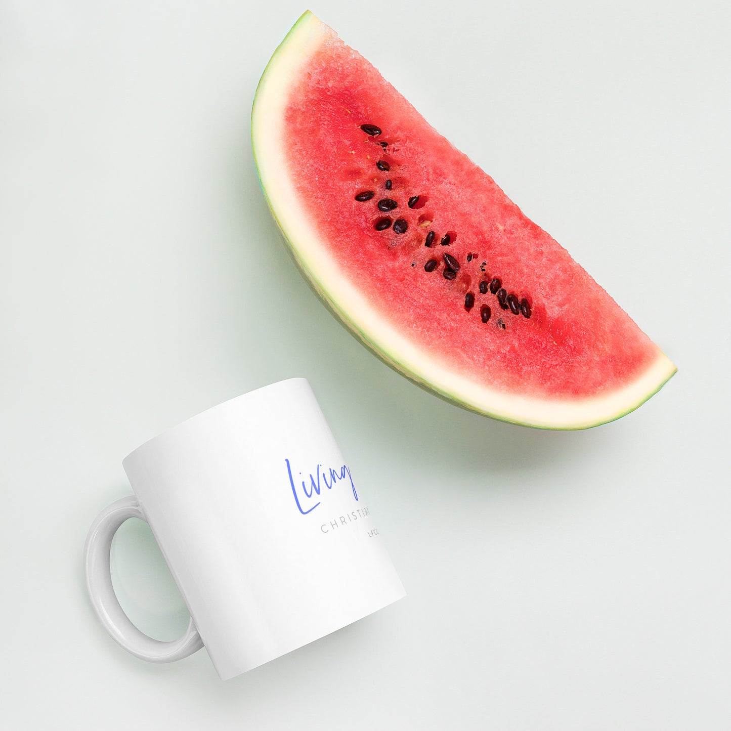 Merchandise: Living Faith Logo - White Glossy Mug