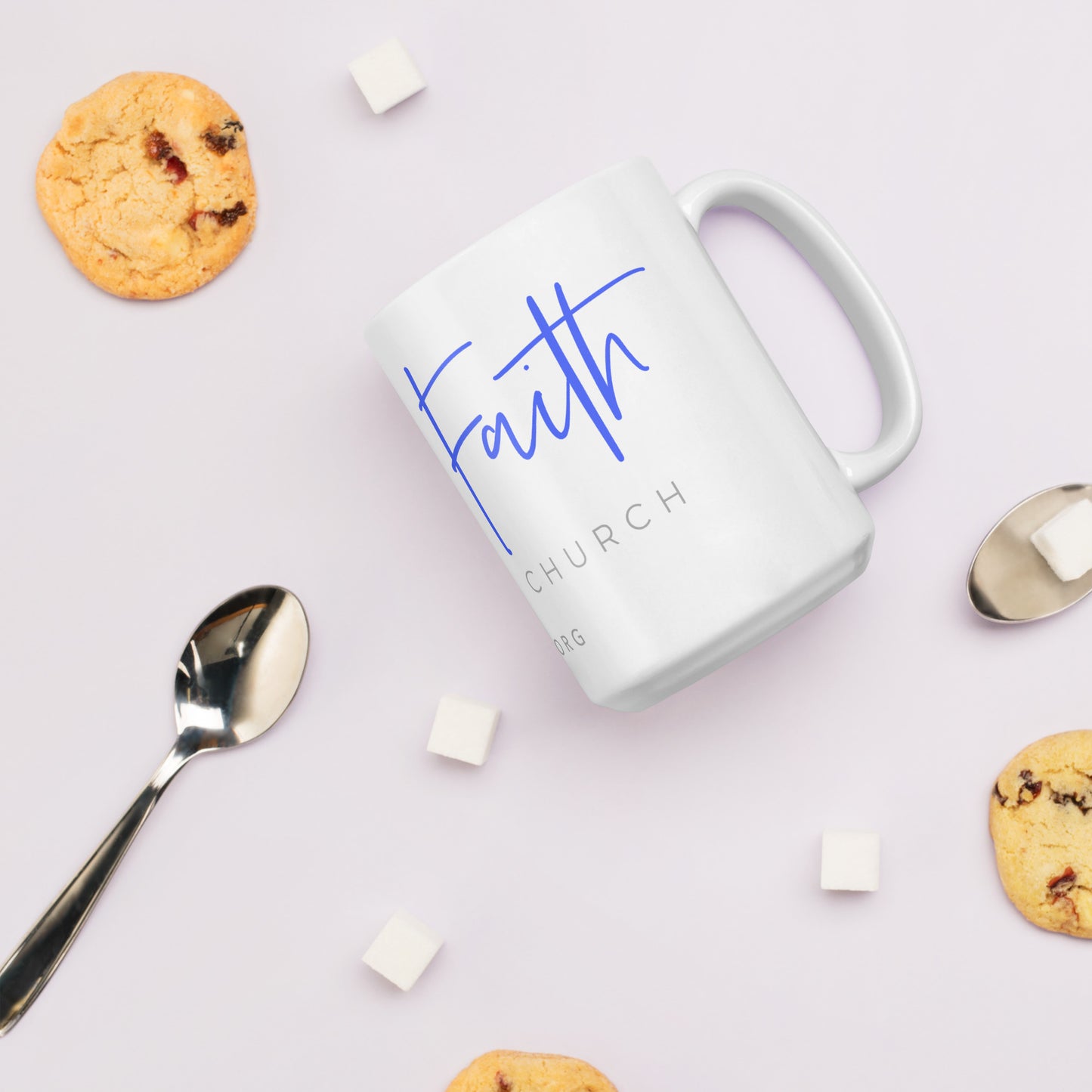 Merchandise: Living Faith Logo - White Glossy Mug