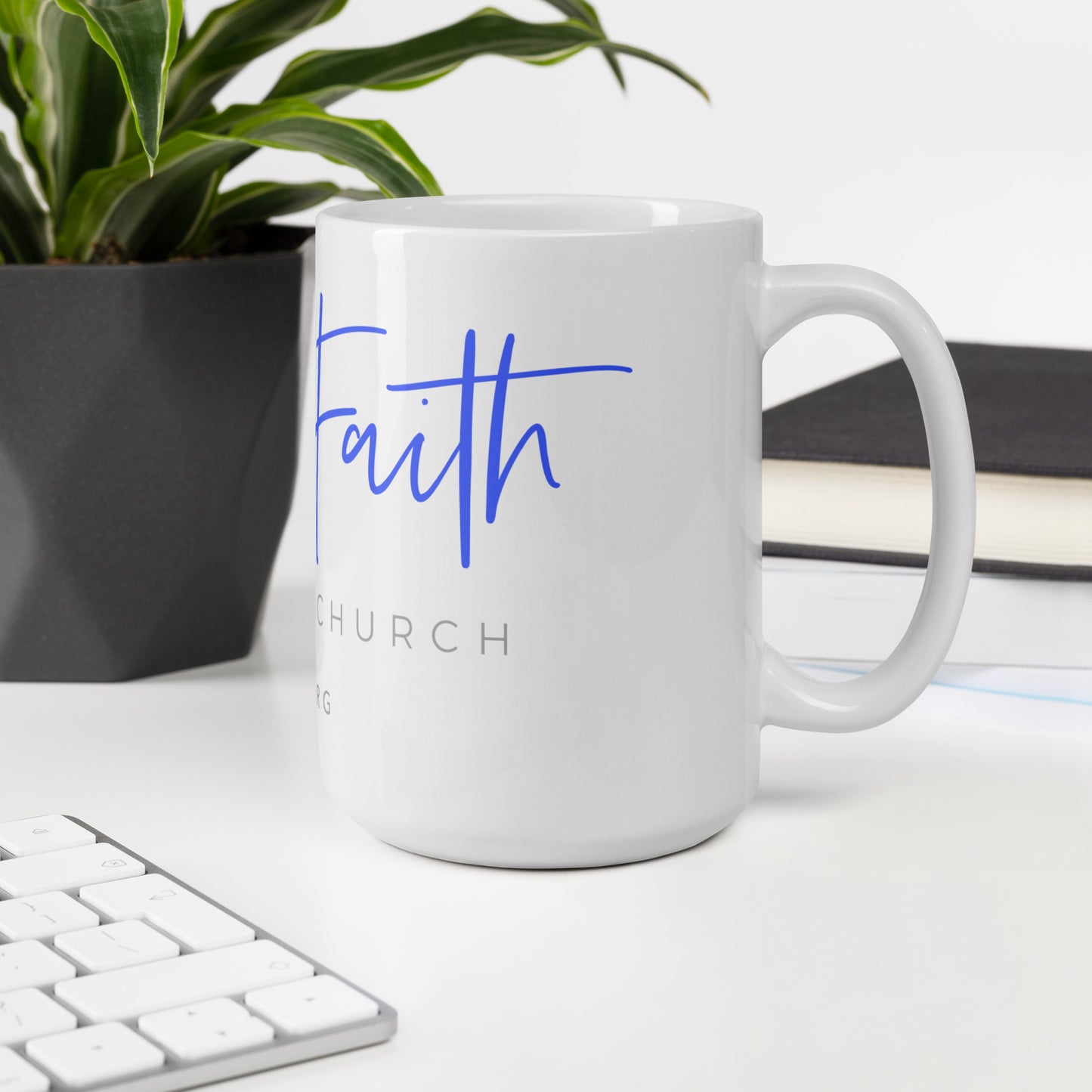 Merchandise: Living Faith Logo - White Glossy Mug