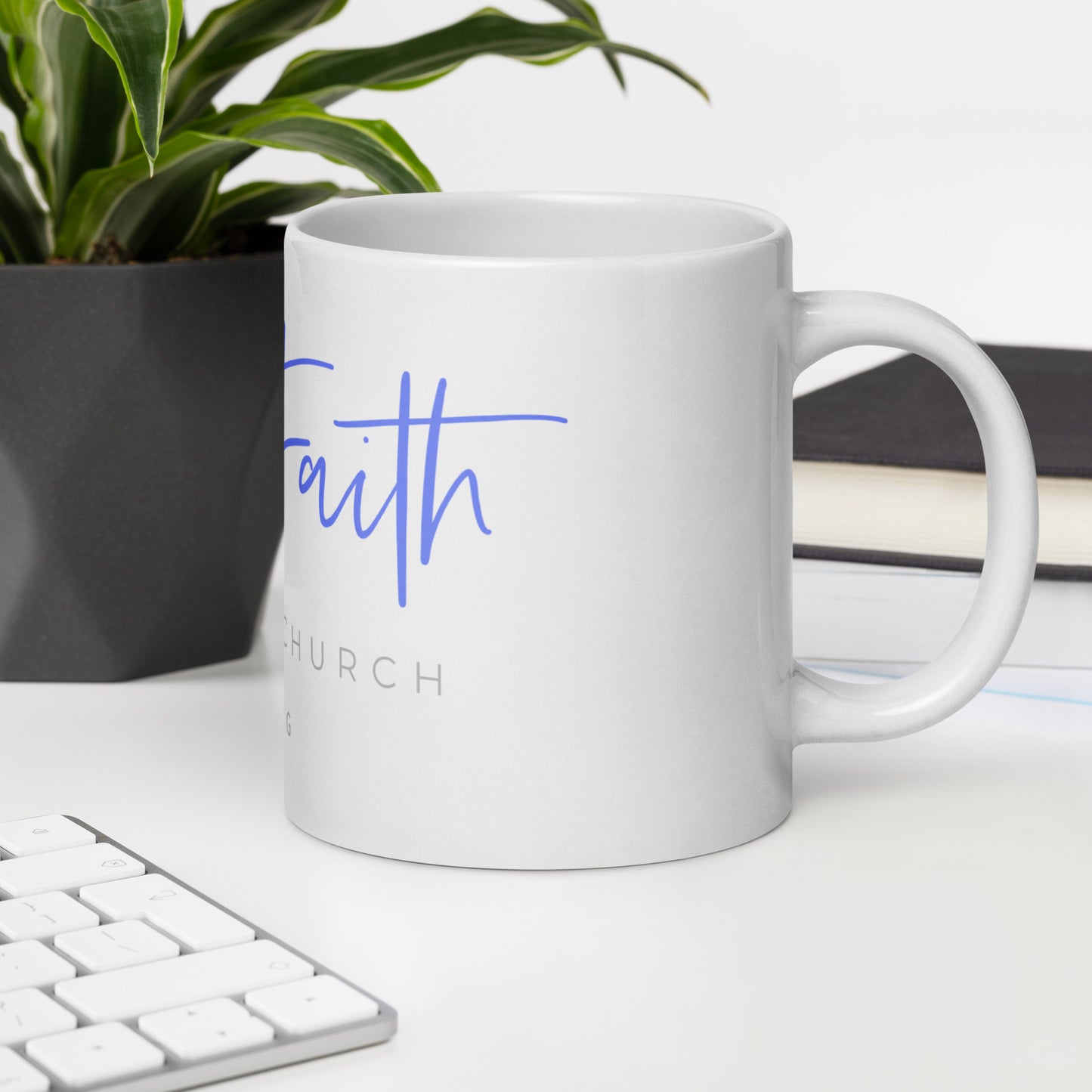 Merchandise: Living Faith Logo - White Glossy Mug